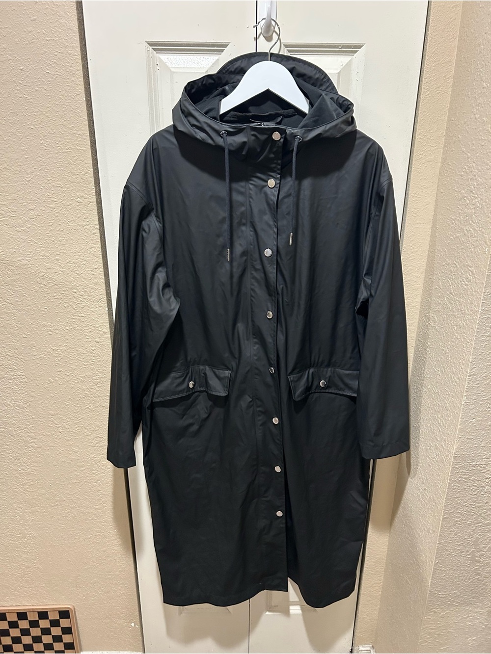 Samsoe Samsoe Stala Long Raincoat Jacket Black , Small - Picture 10 of 15